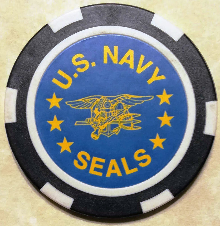 US Navy UDT/SEALs Poker Chip Navy Challenge Coin