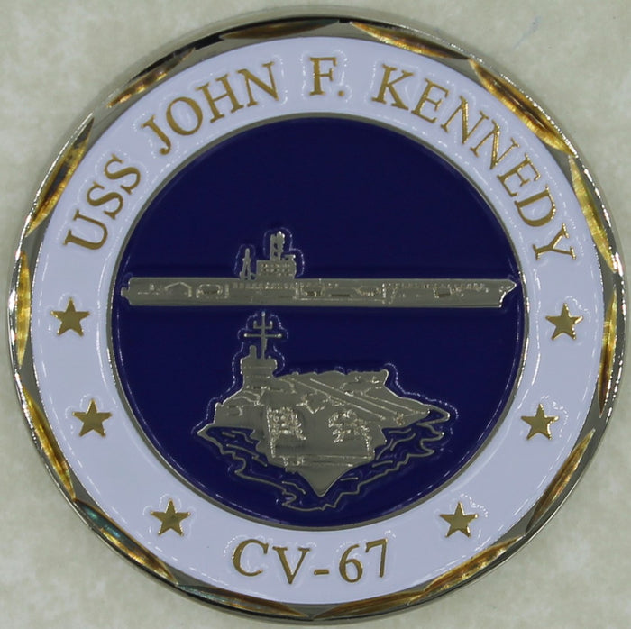 USS John F Kennedy JFK CV-67 Aircraft Carrier Navy Challenge Coin