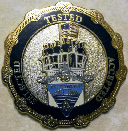 USS Pittsburgh Chief's Mess Navy Challenge Coin
